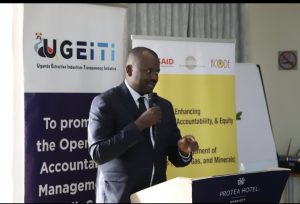 Read more about the article State Minister for Microfinance and Small Enterprises giving remarks at MSG pre-validation training workshop in Kampala